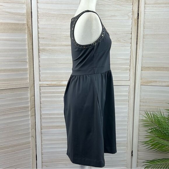 Cynthia Rowley Scoop Neck Embellished Scuba Dress Medium - Picture 8 of 14